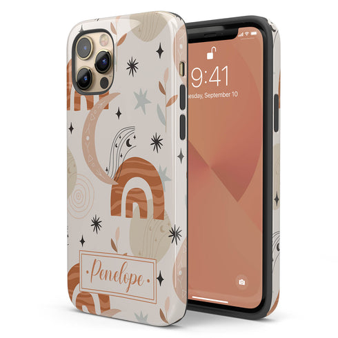 Boho Rainbows Personalized Name iPhone Case